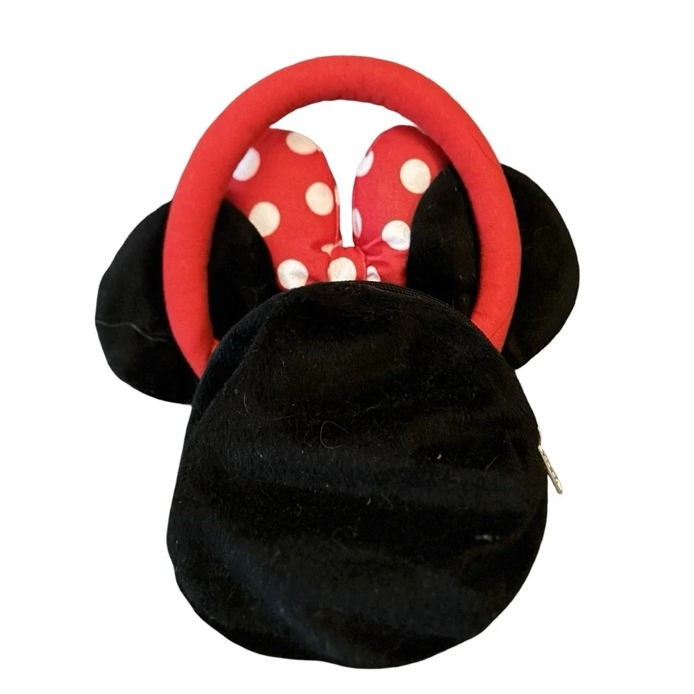 Disney Minnie Mouse Purse Bag‎ Plush Red Handle Zip Around Disneybound Travel